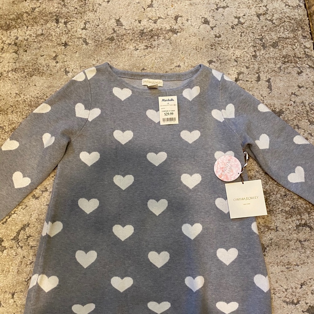 Grey heart sweater